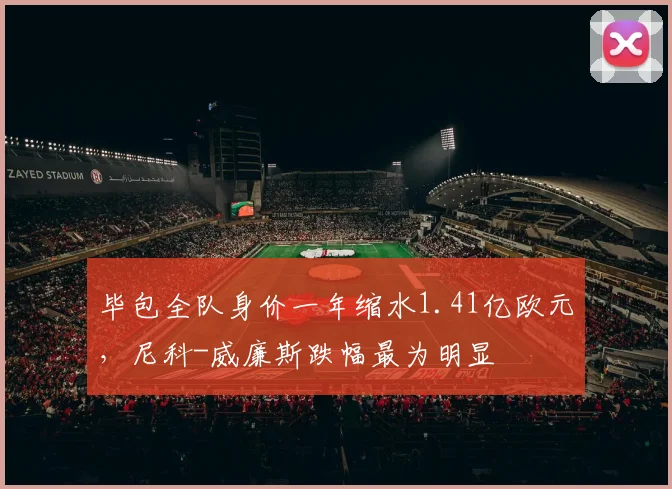 毕包全队身价一年缩水1.41亿欧元,尼科-威廉斯跌幅最为明显